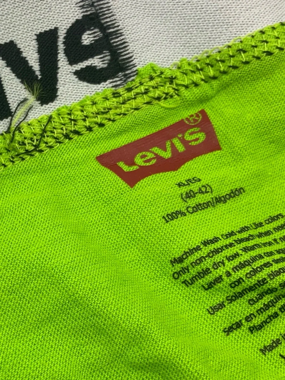 Levi's Men's Bright Green Stretch Boxer Briefs with Black Logo Waistband